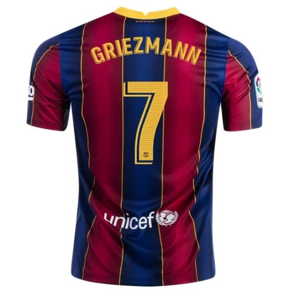 Barcelona Home Kit Soccer Jersey ANTOINE GRIEZMANN #7 2020/21